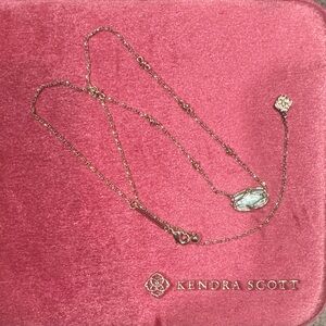 Kendra Scott Rose Gold Necklace with Clear Stone